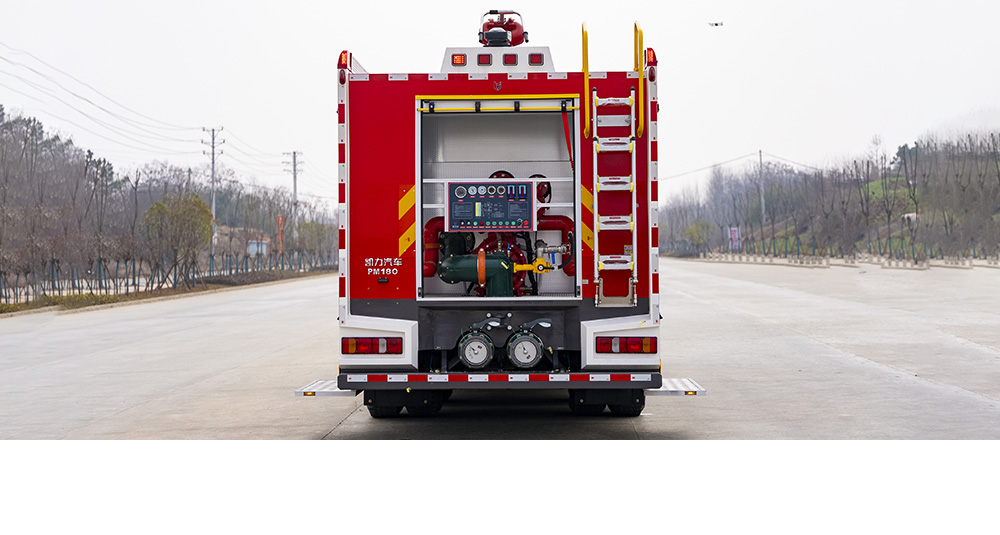 豪沃后雙橋外露水罐消防車圖10