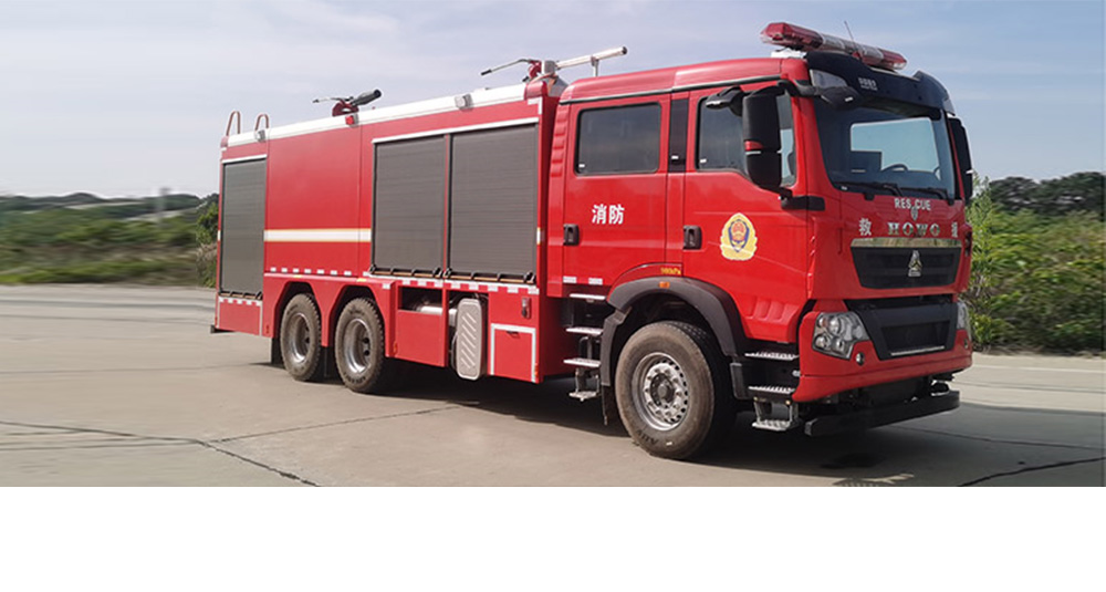 豪沃后雙橋干粉水聯(lián)用消防車圖4