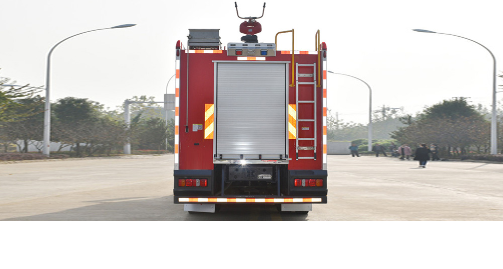 豪沃后雙橋干粉水聯(lián)用消防車圖2