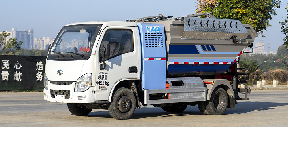 上汽躍進(jìn)純電自裝卸式垃圾車圖2