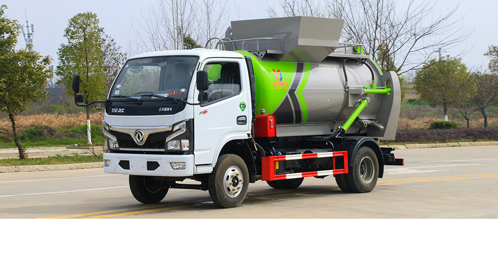 東風(fēng)D6圓罐餐廚式垃圾車圖2