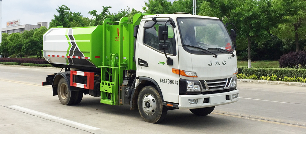 江淮V3自裝卸式垃圾車 側(cè)裝圖1