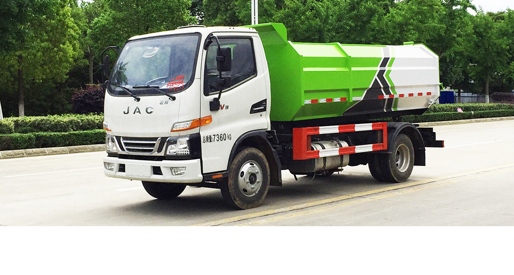 江淮V3自裝卸式垃圾車 側(cè)裝圖2