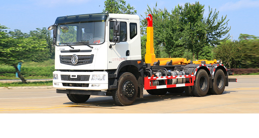 東風華神后雙橋車廂可卸式垃圾車圖2