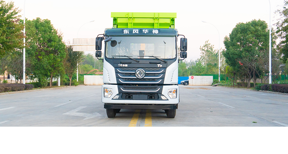 東風(fēng)華神前四后八車廂可卸式垃圾車圖7
